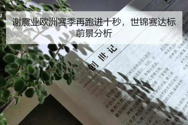 谢震业欧洲赛季再跑进十秒，世锦赛达标前景分析